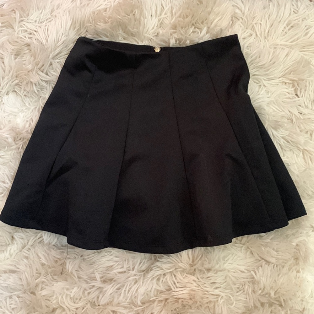 Black flare skirt